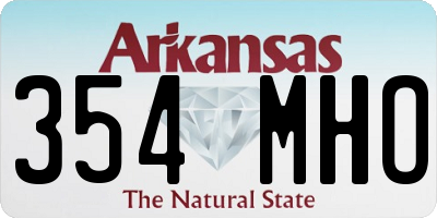 AR license plate 354MHO