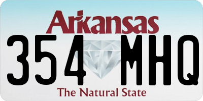 AR license plate 354MHQ