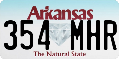 AR license plate 354MHR