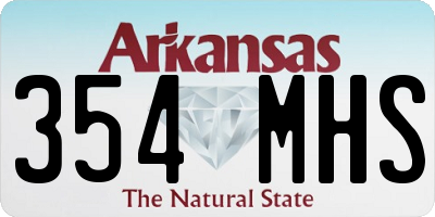 AR license plate 354MHS