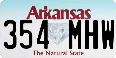 AR license plate 354MHW