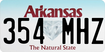 AR license plate 354MHZ