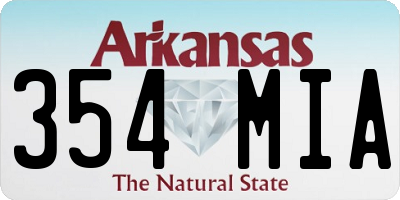 AR license plate 354MIA