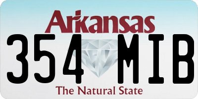 AR license plate 354MIB