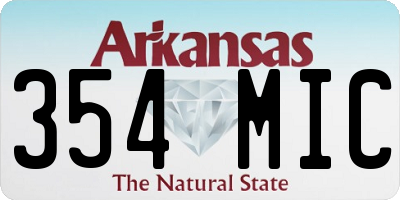 AR license plate 354MIC