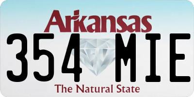 AR license plate 354MIE