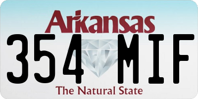 AR license plate 354MIF