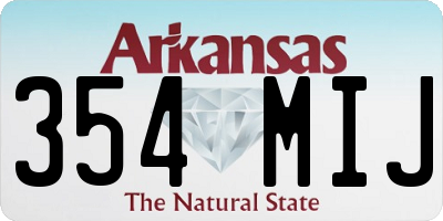 AR license plate 354MIJ