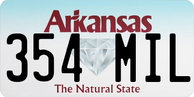 AR license plate 354MIL