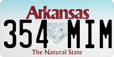 AR license plate 354MIM