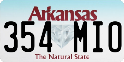 AR license plate 354MIO