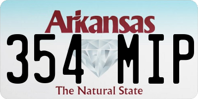 AR license plate 354MIP