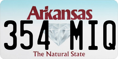 AR license plate 354MIQ