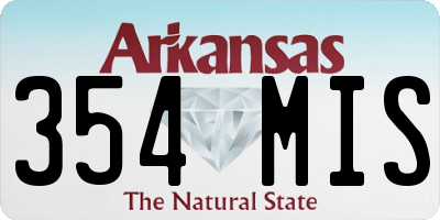 AR license plate 354MIS