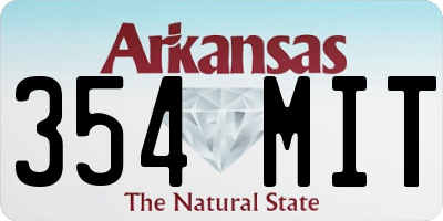 AR license plate 354MIT