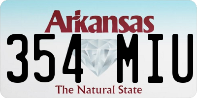 AR license plate 354MIU