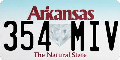 AR license plate 354MIV