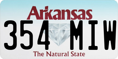 AR license plate 354MIW