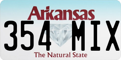 AR license plate 354MIX