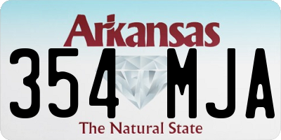 AR license plate 354MJA