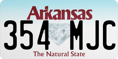 AR license plate 354MJC