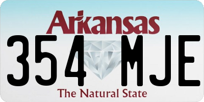 AR license plate 354MJE