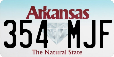 AR license plate 354MJF