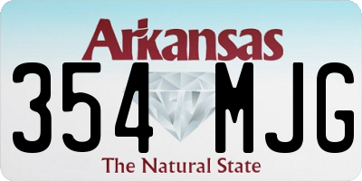 AR license plate 354MJG