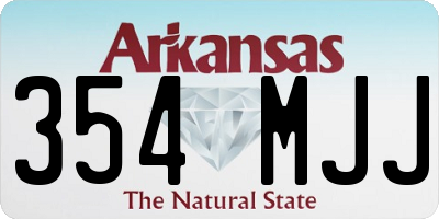 AR license plate 354MJJ