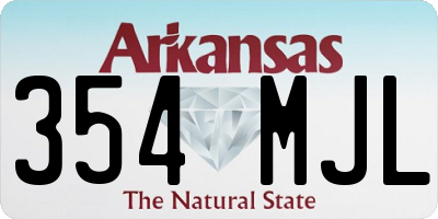 AR license plate 354MJL