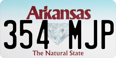 AR license plate 354MJP