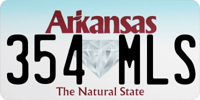 AR license plate 354MLS