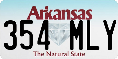 AR license plate 354MLY