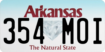 AR license plate 354MOI
