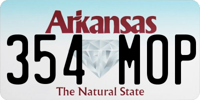 AR license plate 354MOP