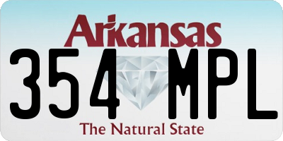 AR license plate 354MPL