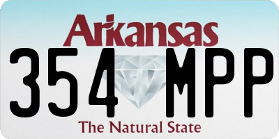 AR license plate 354MPP
