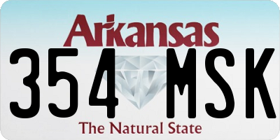 AR license plate 354MSK