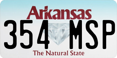 AR license plate 354MSP