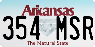 AR license plate 354MSR
