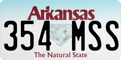 AR license plate 354MSS