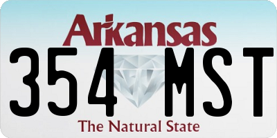 AR license plate 354MST