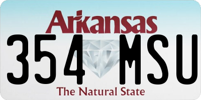 AR license plate 354MSU