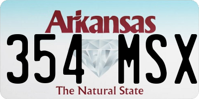 AR license plate 354MSX