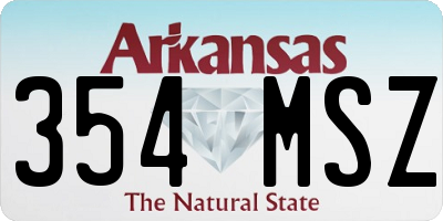 AR license plate 354MSZ