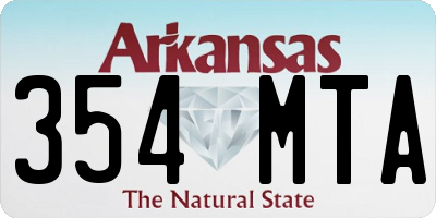 AR license plate 354MTA