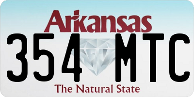AR license plate 354MTC
