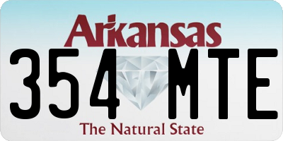 AR license plate 354MTE
