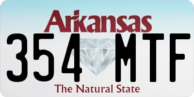 AR license plate 354MTF