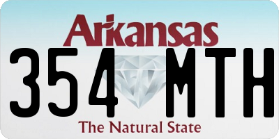 AR license plate 354MTH
